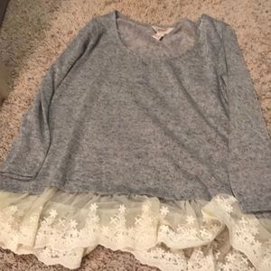 Gray peplum top